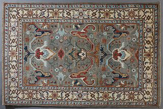 Uzbek Shirvan Perepedil Carpet, 4 x 5' 9.