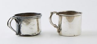 Two Child's Sterling Cups, 20th c., one by Empire; one by the Mayo Co., Empire- H.- 2 1/8 in., W.- 3 1/2 in., D.- 2 1/2 in. Wt.- 4.27 Troy Oz.
