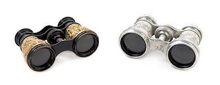 * Two Pairs of French Opera Glasses Width of widest 4 1/4 inches.