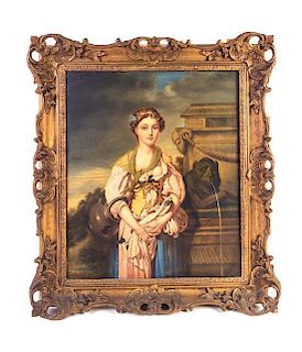 Artist Unknown, (Continental, 19th Century), Woman with Grapes
