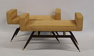 A Pair Of Upholstered Midcentury Style Benches