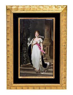 A Continental Porcelain Plaque Height 9 1/2 x width 5 3/4 inches.