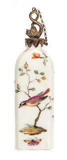 A Meissen Porcelain Perfume Bottle Height 4 1/2 inches.