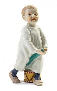 * A Meissen Porcelain Figure Height 7 3/8 inches.