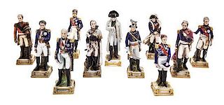 A Collection of Continental Porcelain Figures Height of tallest 9 1/2 inches.