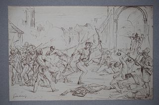 Eugene Delacroix - Battle Scene