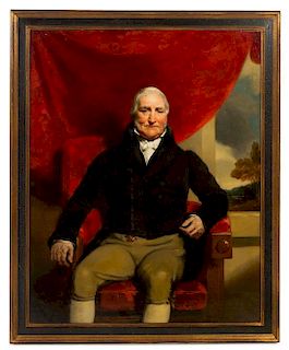 * Attributed to John Prescott Knight, (British, 1803-1881), Portrait of Simon Payne, circa 1840
