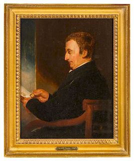 Attributed to John Linnell, (British, 1792-1882), Portrait of Joseph M.W. Turner, 1825