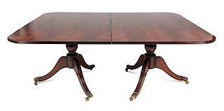 A Regency Style Mahogany Extension Table Height 72 x width 54 x length 117 1/2 inches (fully extended).