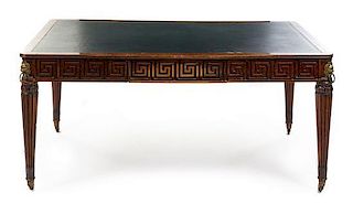 A Regency Style Mahogany Writing Table Height 30 1/4 x width 66 x depth 38 1/4.