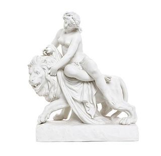 * A Parian Ware Figural Group Height 11 1/2 inches.