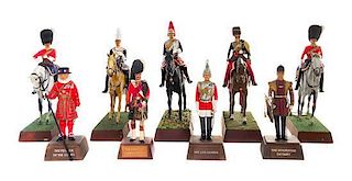* A Collection of Sentry Box and Cavalry Figures Height of tallest 9 inches.