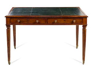 A Victorian Mahogany Library Table Height 29 3/4 x width 48 x depth 27 3/4 inches.