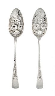 A Pair of William IV Silver-Gilt Berry Spoons, Samuel Dutton, London, 1833,