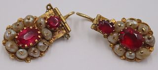 JEWELRY. Mughal Style 14kt Gold, Colored Gem and