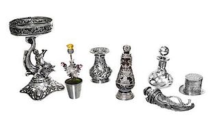 * A Collection of Continental Silver, Silver-Plate and Silver Mounted Articles, Primarily 19th Century, comprising a German dolp