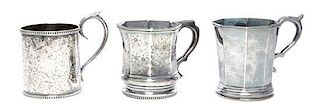 Three American Silver Cups, Wlilliam Adams, New York, NY, Circa 1835 Stebbins & Company, New York, NY, Circa 1850 Hugh Gelston,