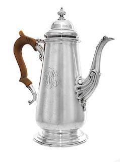 An American Silver Teapot, Gorham Mfg. Co., Providence, RI, 1942, after an 18th century example by William Shaw and William Prie