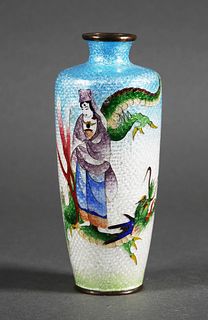 Japanese Ginbari Cloisonne Cabinet Vase