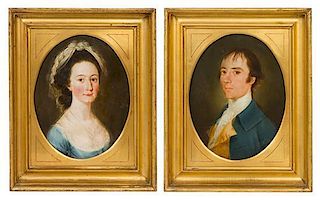 Artist Unknown, (Continental, 19th Century), Portraits of a Man and a Woman (two works)