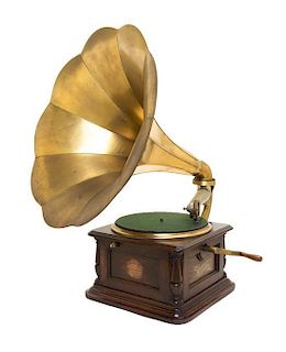 A Columbia Phonograph Height 30 1/2 inches.