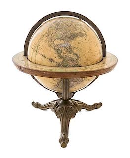 A 12-Inch Terrestrial Globe Height 19 inches. Gilman Joslin, Boston.
