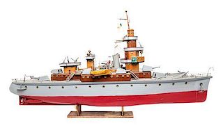 A Scratch Built Model of an Early 20th Century French Destroyer Length 48 inches.