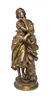 A French Bronze Figure Height 21 1/2 inches.