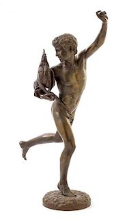 A French Bronze Figure Height 30 1/4 inches.