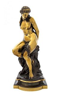A Continental Bronze Figure Height 22 inches.