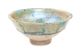 A Middle Eastern Pottery Bowl Diameter 5 5/8 inches.