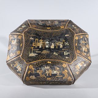 Chinese Gilt Lacquer Covered Box