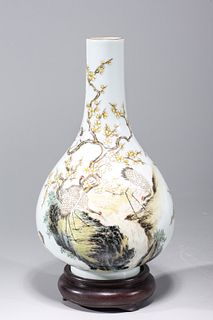 Chinese Enameled Bottle Vase
