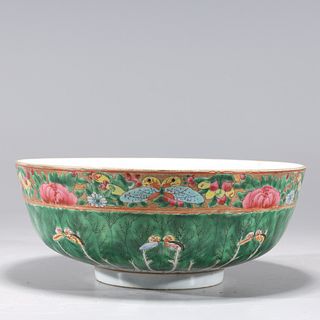 Chinese Famille Rose & Gilt Enameled Porcelain Bowl