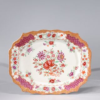 Chinese Famille Rose Enameled Porcelain Tray