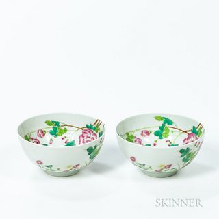 Pair of Famille Rose Bowls