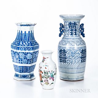 Three Porcelain Vases