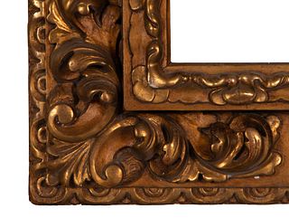 Spanish Baroque frame in gold leaf, 19th century
