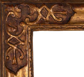 Spanish gilt frame with reliefs, 18th - 19th centuries