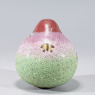 Chinese Cloisonne Enameled Metal Peach