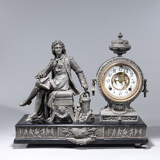 Vintage 'Denis Papin' Statue Clock