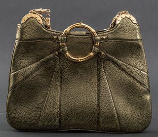 Tom Ford for Gucci Metallic Leather Handbag