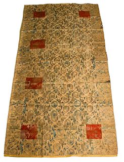Large Chinese Yellow-Ground Altar Cloth