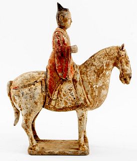 Chinese Northern Zhou Equestrian Rider Statue