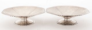 Tiffany Sterling Silver Raised Dishes, Pair