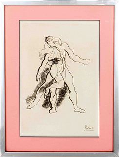 Pablo Picasso Lithograph of Dancing Nudes
