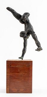 Modern Maher Man Dancing Iron Sculpture