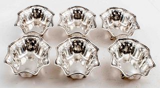 Tiffany Sterling Silver Pierced Footed Bowls, 6