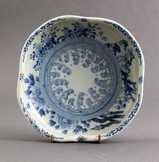 Korean Blue and White Porcelain Dish