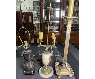 MIXED LOT OF THREE TABLE LAMPS